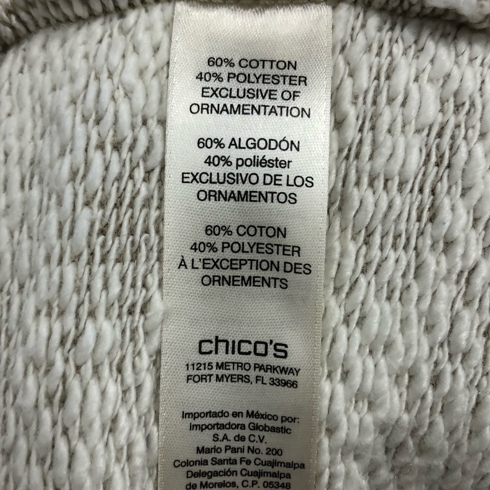 Zenergy by Chico’s Whear Color Zip Up Embroidered Jacket Size Medium - Picture 10 of 15